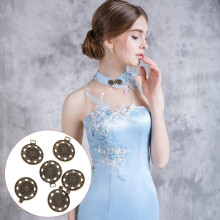 3 Paar Retro-Knebelverschlüsse aus Aluminiumlegierung, 6,5 cm x 3 cm, für Hanfu Cheongsam Mantel und Gürtel