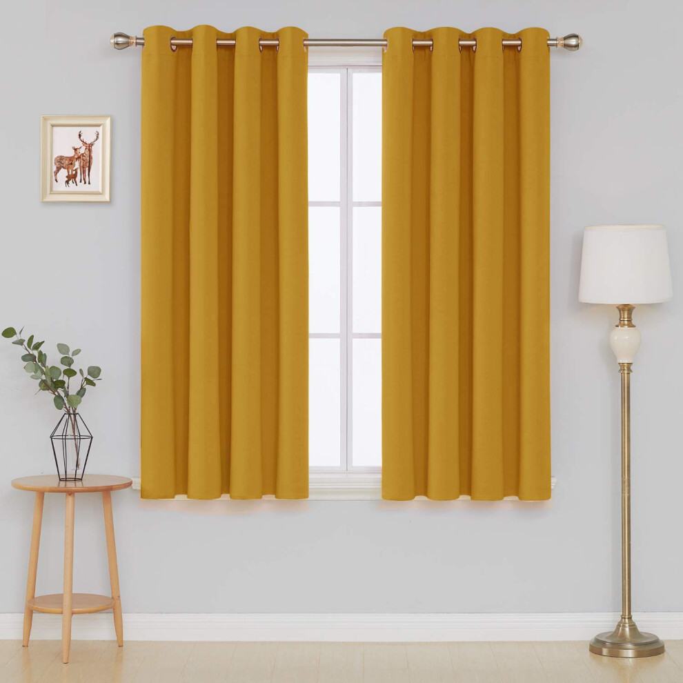 Thermal Insulated Blackout Ring Top Eyelet Curtains for Bedroom Window