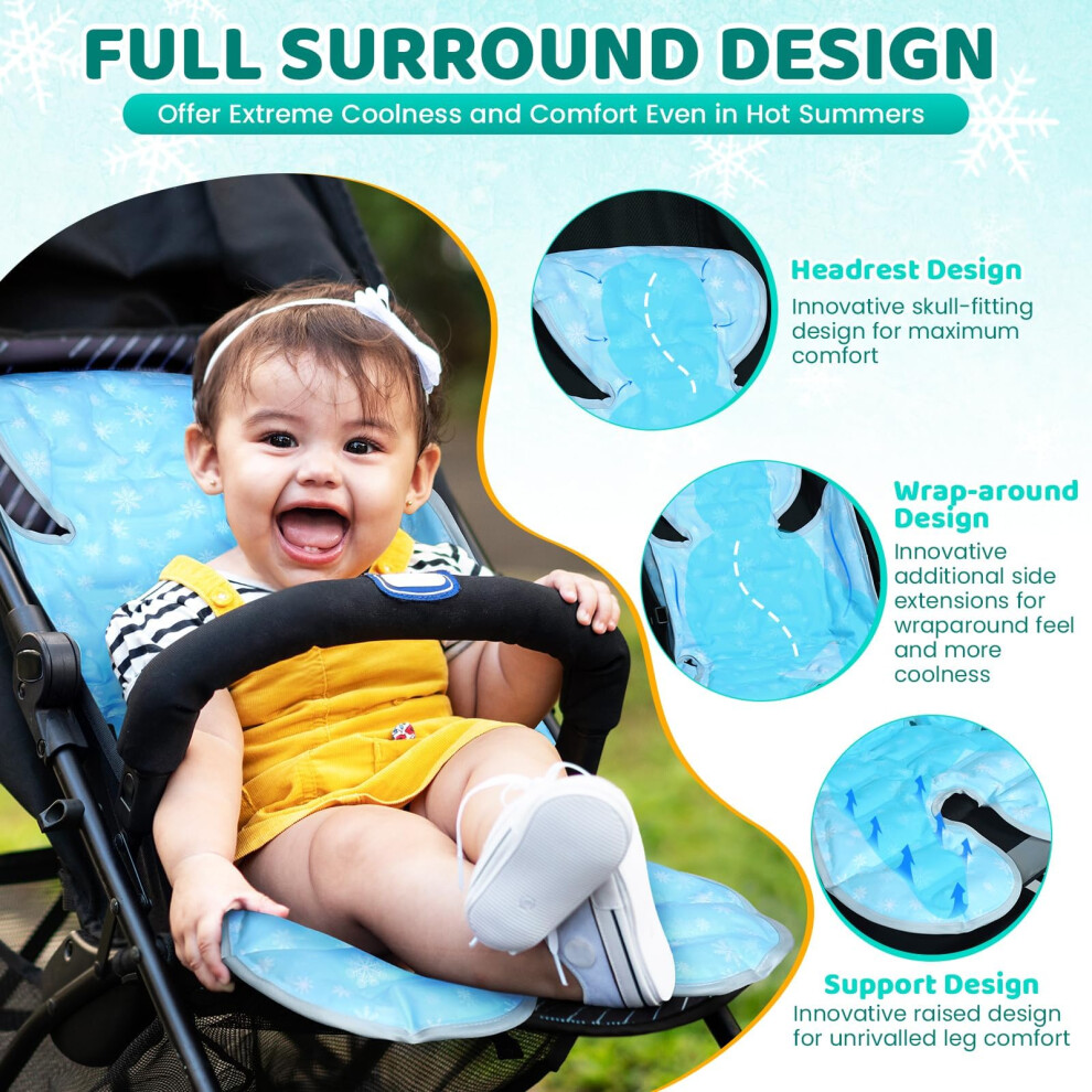 Orzbow Pram Liner Universal Pram Cooling Mat Baby Pushchair Seat Liner
