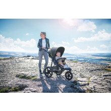 hauck Runner Black Neon Yellow Robust All Terrain Pushchair with Rai