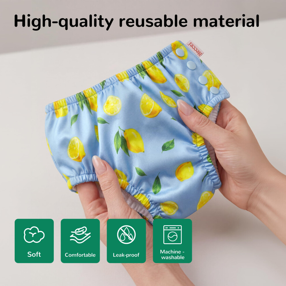 Heccei Baby Swim Nappy Reusable Soft Diaper Leakproof Design Comfortab