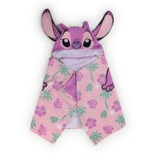 Jay Franco Disney Lilo and Stitch Angel Hooded Towel – 56 x 130cm Kids