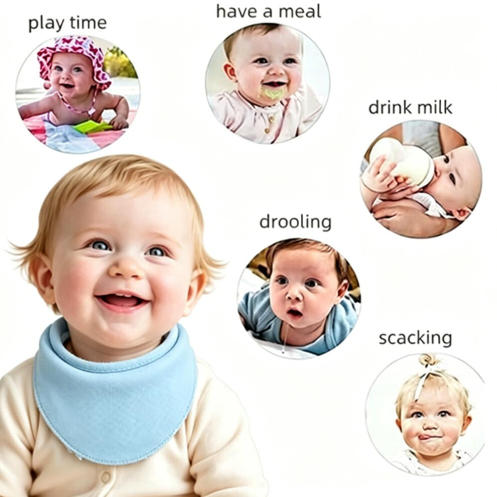 Oaygat 8 Packs Muslin Baby Bibs Bbay Bandana Dribble Bibs Drool Bibs W