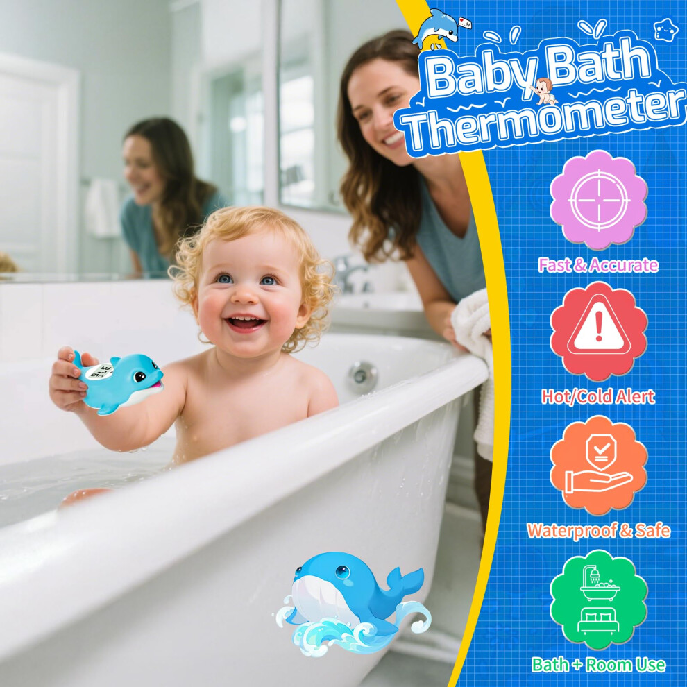Jarmapoz Baby Bath Thermometer – Digital Floating Water Thermometer For Newborn