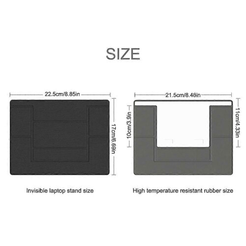 Portable Tablet Invisible Folding Stand Artificial Leather Invisible Folding Stand Laptop Tablet Stand 2