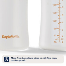 Nuby RapidBottle AntiColic Glass Feeding Bottle Rapid Bottle with Sil