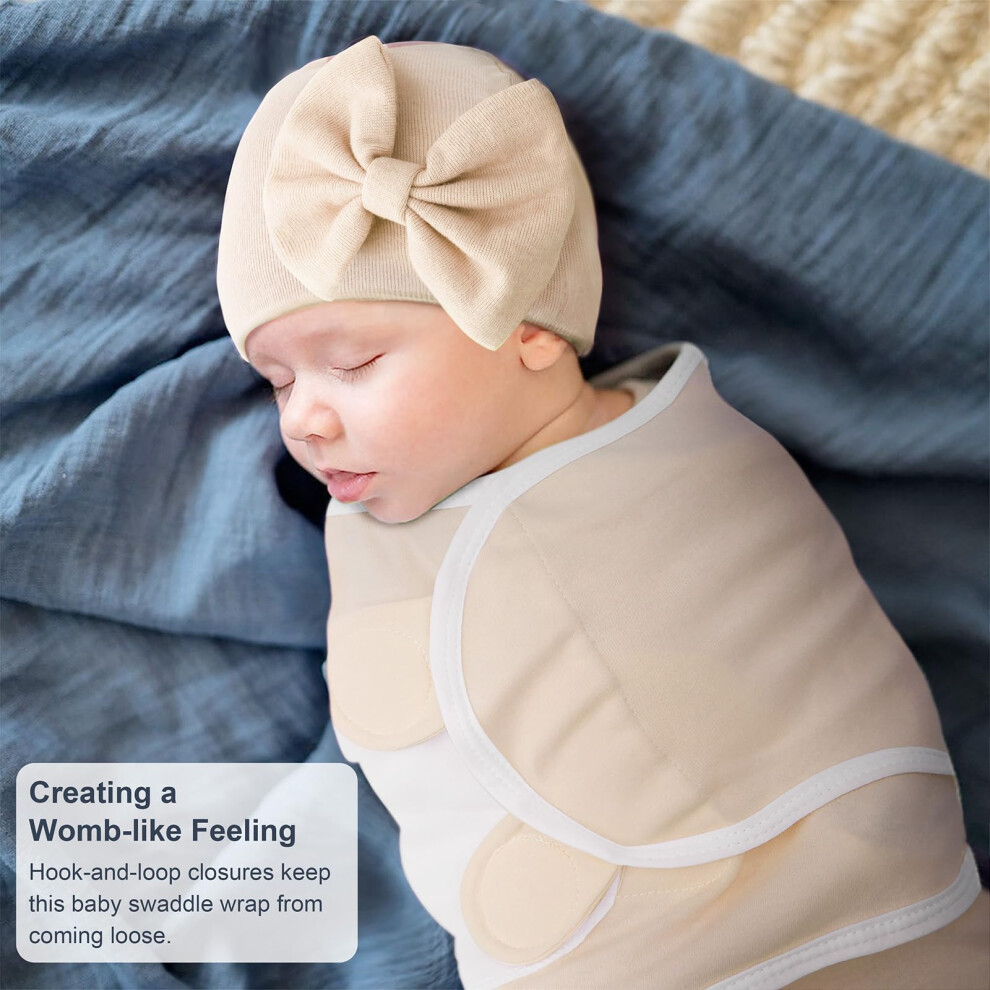 Dreshow 3 Pack Newborn Swaddle Blanket With Hats Baby Swaddles Infant