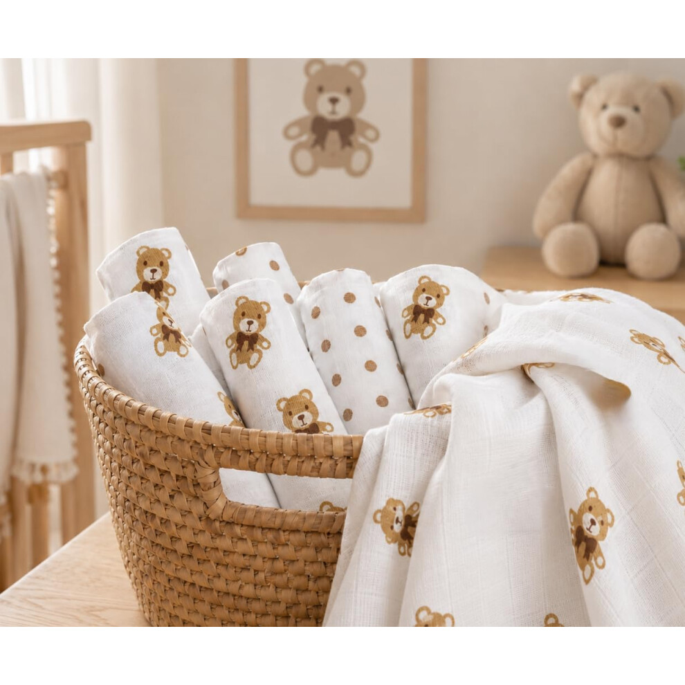 Muslinz Muslin Cloths For Baby Baby Burp Cloths Unisex 6 Pack Musli