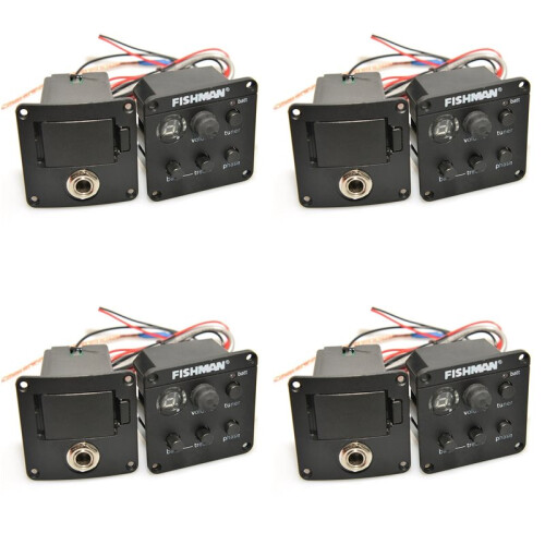 4X FISHMAN GUITARS Gitarrpickup ISYS+ EQ Preamp System för Akustisk Gitarr, Förstärkare, Justerbart Ljud, Gitarrtillbehör