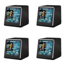 4X NM TV NMMiner TV 1060KH/S Hashrate Nerdminer V2 ESP32 BTC SOLO Lotterie Miner & Geschenk Home Desktop Uhr Schwarz