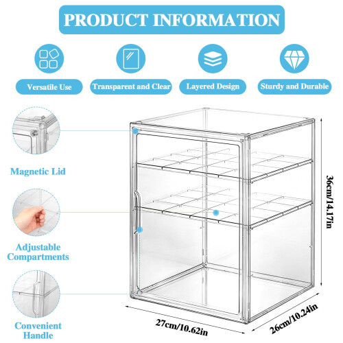 3 Tier Acrylic Baby Bottle Organizer Clear Plastic Bottle Storage Container 1