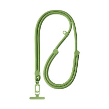 Hexagonal Shaped Adjustable Phone Holder Lanyard-Matcha green