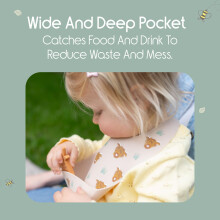 Ziggle Silicone Baby Bib for Weaning and Feeding  Waterproof Soft  Adj