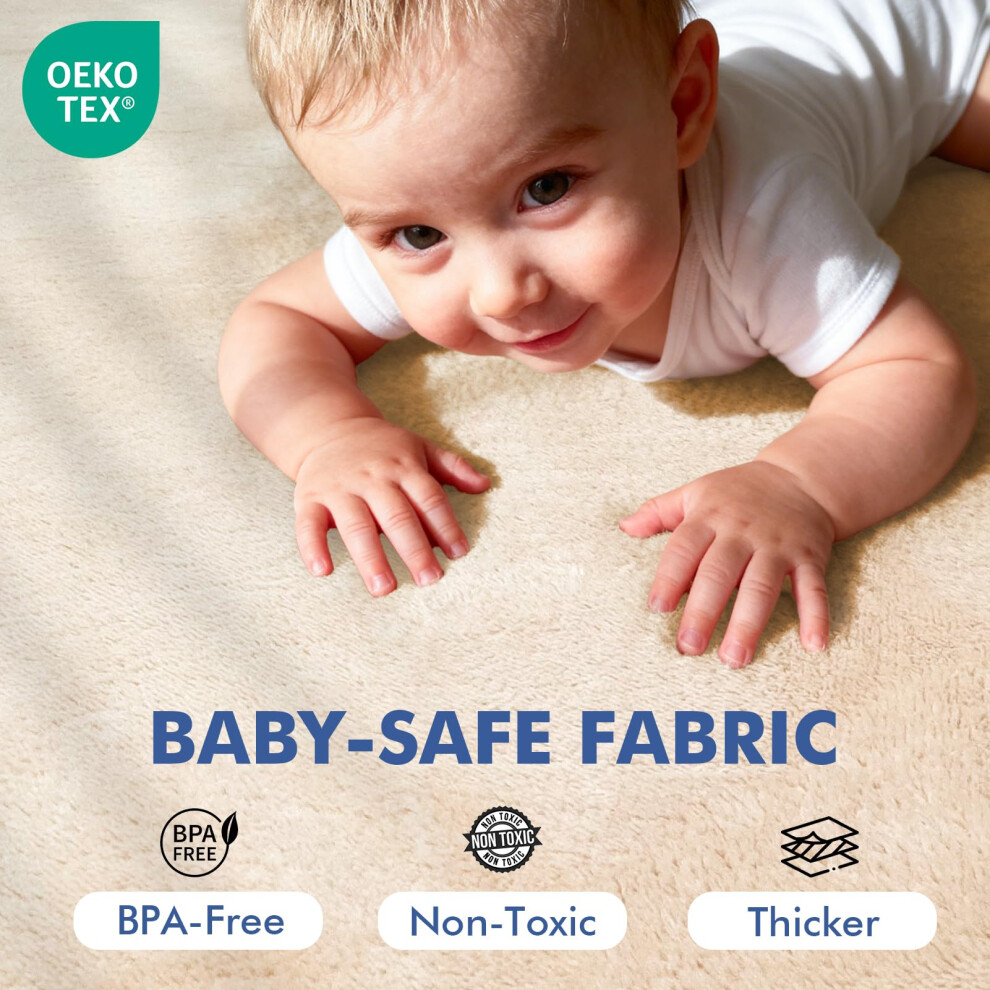 Ygjt Baby Play Mat Baby Mats For Floor Play Coral Velvet Playmats Non Slip