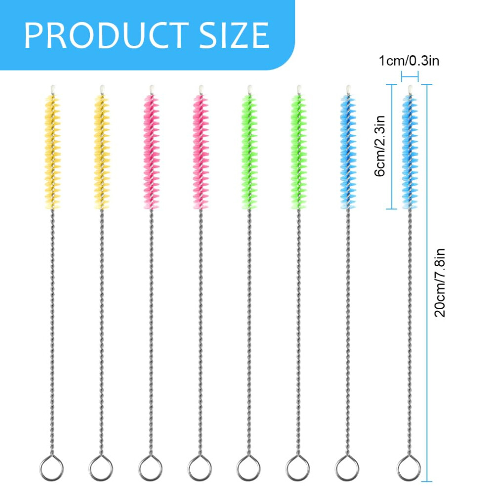 Vicloon Bottle Brush 8 Pcs Long Cleaning Set Tube Kettle Spout Straw N