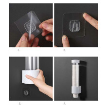 5X Disposable Cup Holder Automatic Cup Remover Paper Cup Holder Water Cup Wall-Mounted Storage Storage