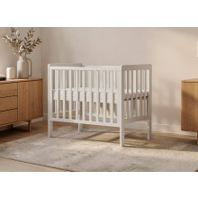 Wooden Baby Cot Bed With Deluxe Aloe Vera Mattress,Baby Crib,Convertib