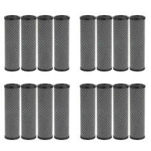 16Pcs Carbon Water Filter 10-Inch Standard Whole House Carbon Wrap Sediment and Taste & Odor Replacement Filter