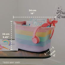 OrganiHaus Rainbow Storage Baskets for Shelves Bathroom Small Laundry