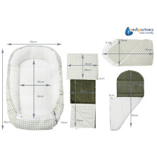 Medi Partners Baby Nest Pod for Newborn Babynest Bed 5pcs Set 100x60x