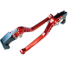 KAWASAKI ZX6R 636 2007-2016 LANGE ROTE BREMS- UND KUPPLUNGSHEBELSET FÜR RENNSTRECKE UND STRASSE