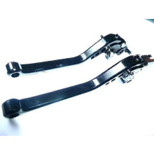 KAWASAKI ZX6R 2007-2018 LANGE SCHWARZE BREMS- UND KUPPLUNGSHEBELSET RENNSTRECKE R6E1