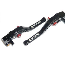 SUZUKI GSXR750 2006-2019 SHORT BLACK BRAKE & CLUTCH LEVERS ROAD RACE TRACK S15M