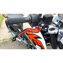 KTM 125 DUKE 2011-2019 Brems- und Kupplungshebel, orange, klappbar, Rennstrecke TS77