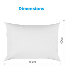 AntiAllergy Cot Pillow 40x60cm Microfibre Cover Hollowfibre Filling