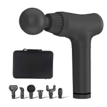 Kabelloses Massagegerät für Körper und Nacken – Handmassagegerät mit 6 Aufsätzen/EU-Stecker