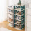 Living And Home 4-Tier Narrow Plastic Shoe Rack in Grey 2