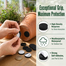 Binmiza 60 Pcs Invisible Plant Pot Feet 30x10mm Round Pot Feets For Ou
