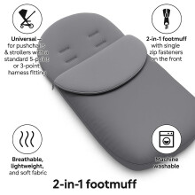 BABYMAM Universal Baby Footmuff for Pushchair Stroller – Warm Fleece