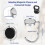 4Pcs Portable Folding Bag Hanger, Practical Folding Bag Hook,Alloy Handbag Table Hook, Multipurpose Purse Key Holder 6
