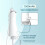 Idropulsore Elettrico Portatile con 5 Ugelli e 4 Modalità per Casa e Viaggio White 7