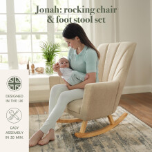 Tutti Bambini Jonah Baby Rocking Chair with Foot Stool Nursing Chair