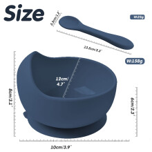 Hoseay Baby Feeding Bowls and SpoonsSilicone Toddler Weaning Set with