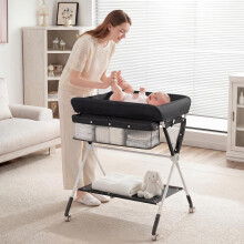 Maxmass Baby Changing Table Folding Infant Diaper Changing Station wit
