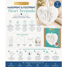 Kate Milo Handprint and Footprint Heart Keepsake Babys First Christma