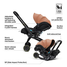 Doona X Baby Car Seat  Travel Stroller  Convertible 0 Car Seat and Pra