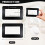 Hounyou 4 Pcs 146 mm x 86 mm Internal Size Double Socket Surround, Textured Black Plug Socket Surround Plates 2