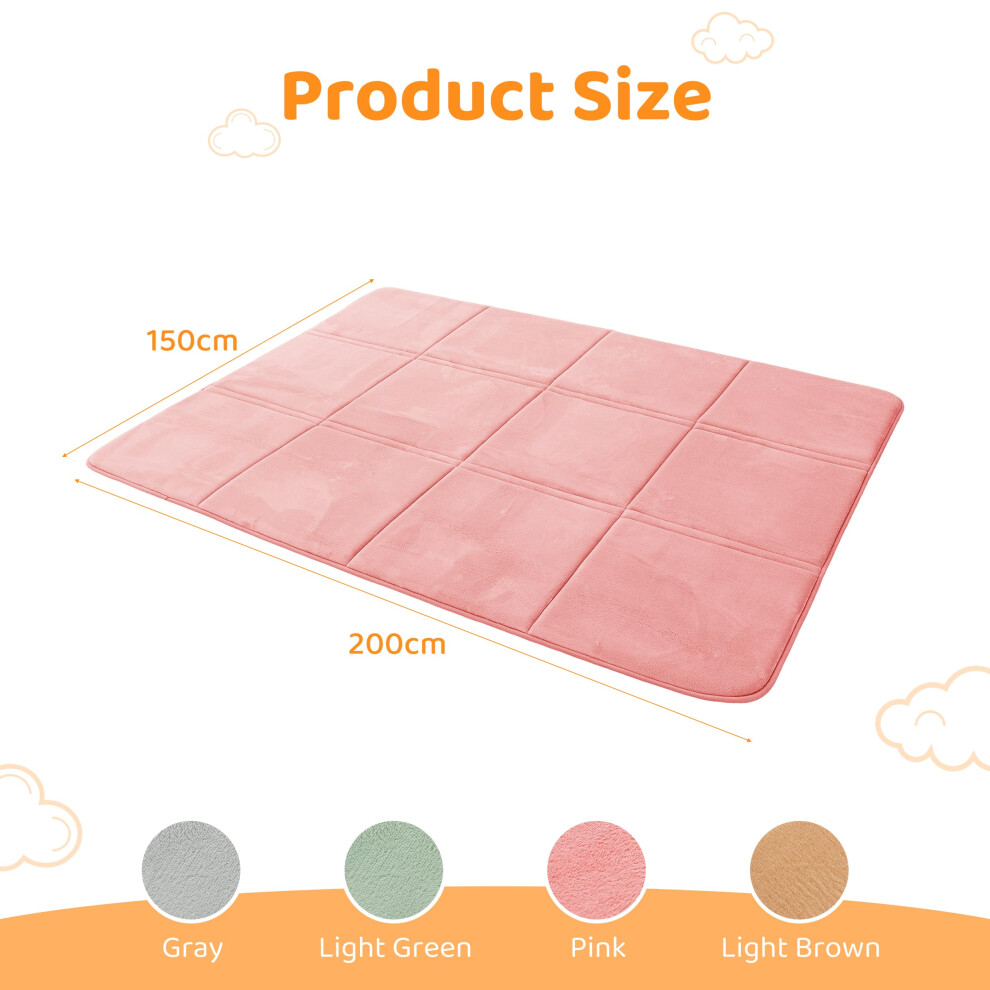 Bybyme 3Cm Thick Baby Play Mat For Floor 150 200Cm Foldable Playpen M