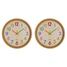 2pcs 12INCH Silent Non-Ticking Quartz Kid Wall Clock Home Office Decorative Indoor