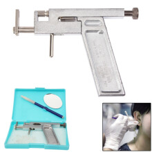Earphone/Ear Piercing Gun With Mirror (Silver) Surprise Gift