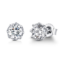 Pendientes de plata de ley S925 con circonitas (regalo sorpresa)