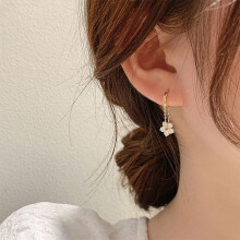 Elegant And Luxurious Double-Layer Pearl Earrings With Diamond Embellishments For Women, Size: Eh1034 (One Pair) Surprise Gift
