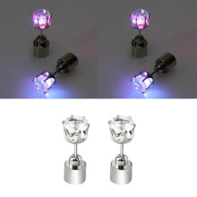 Pár náušníc s LED diamantmi (ružové) - prekvapivý darček
