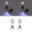 Ένα ζευγάρι σκουλαρίκια με διαμάντια LED (ροζ) δώρο έκπληξη 1