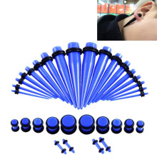Acrylic Ear Amplifier Set (36 Pieces/Set) With Ear Amplifiers 14G-00G Piercing Accessories (Blue) Surprise Gift