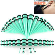 Acrylic Ear Amplifier Set (36 Pieces/Set) With Ear Amplifiers 14G-00G Piercing Accessories (Mint Green) Surprise Gift